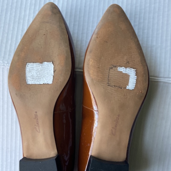 Clarks Artisan Light Academia  caramel flat SZ 7.5 - Picture 6 of 6